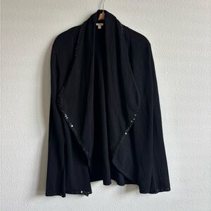 Reba Black Knit Cardigan